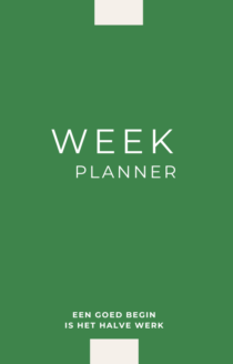 Digitale weekplanner witte achtergrond