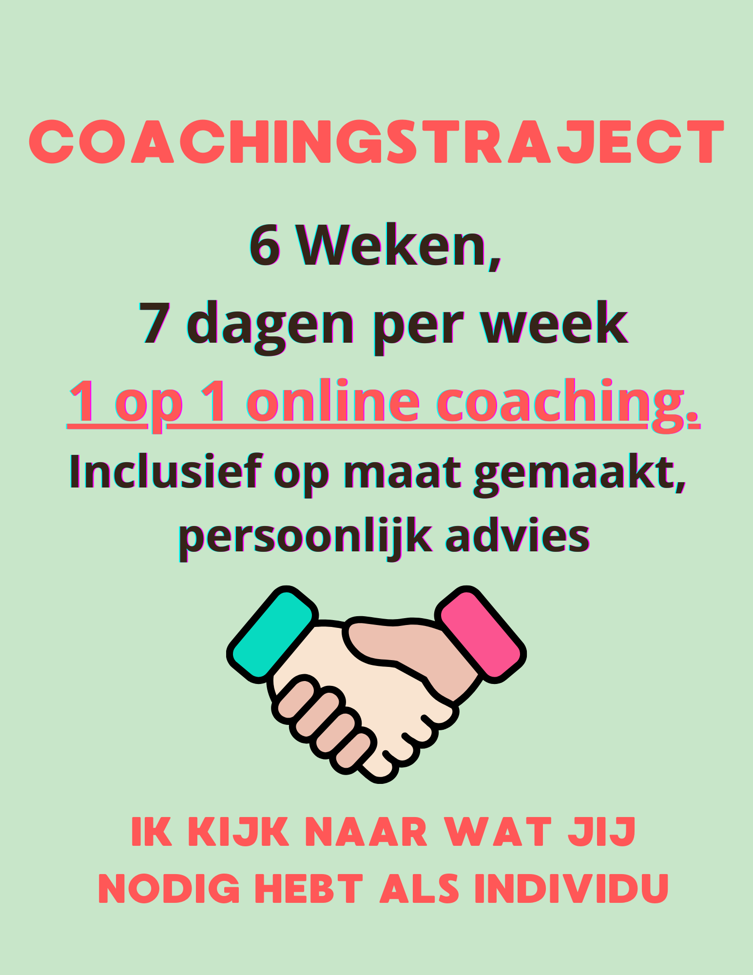 Persoonlijk voedingsadvies + 6 weken 1 op 1 coaching